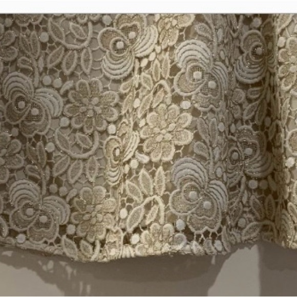 Club Monaco gold & cream lace skirt - Picture 3 of 3